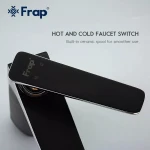 Смеситель для умывальника FRAP F1057 черный/хром