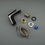 Смеситель для умывальника FRAP F1057 черный/хром