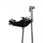 Смеситель для душа FRAP F2057 с гигиенической лейкой черный/хром