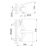 Смеситель для душа FRAP F2057 с гигиенической лейкой черный/хром