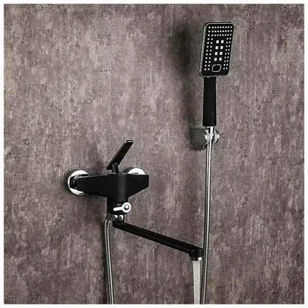 Смеситель для ванны FRAP F2257 черный/хром