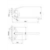Смеситель для ванны FRAP F2257 черный/хром