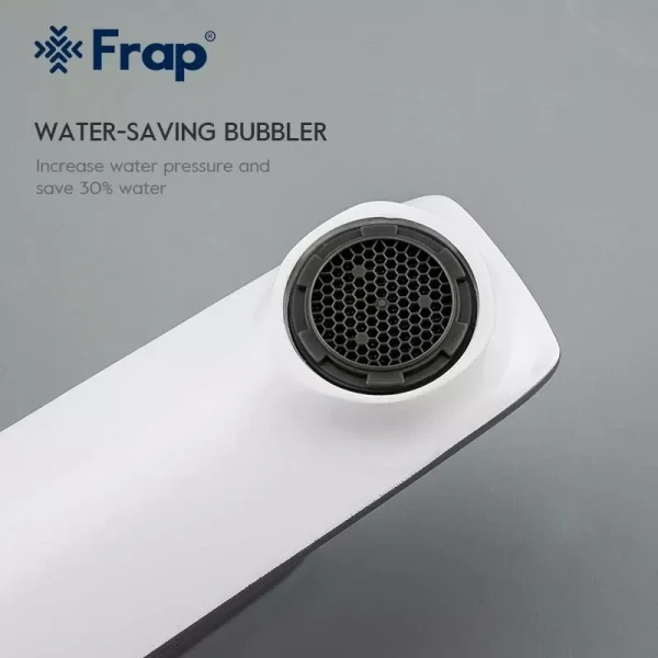 Смеситель для умывальника FRAP F1058 белый/хром