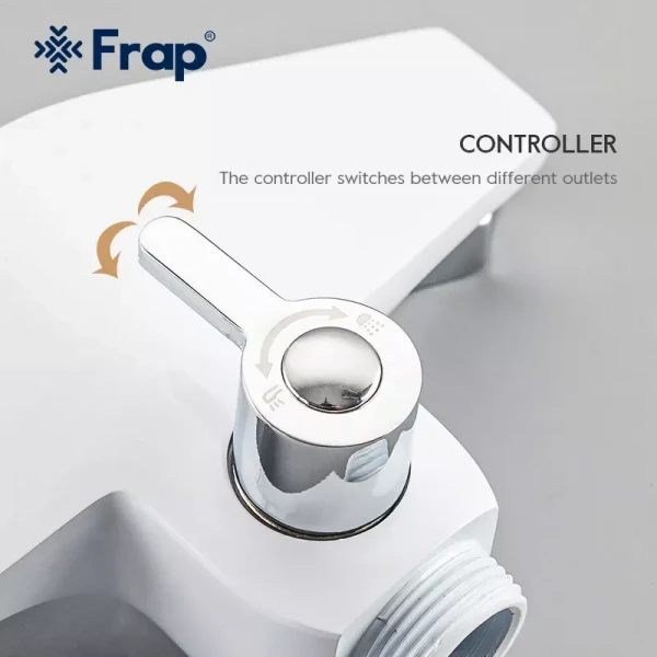 Смеситель для ванны FRAP F2258 белый/хром