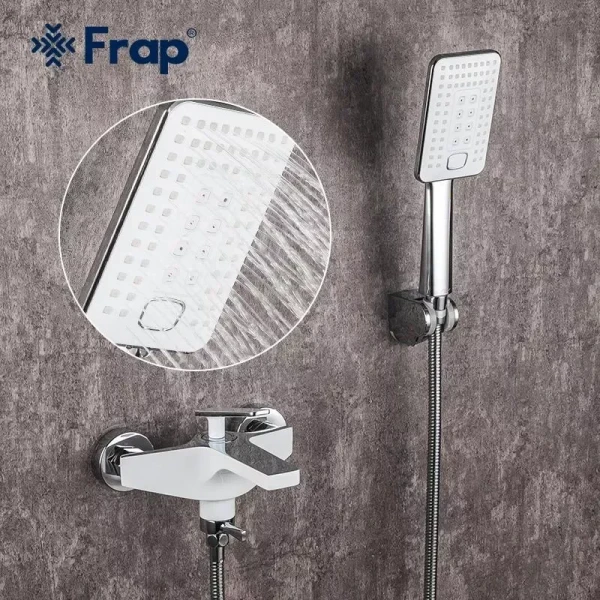 Смеситель для ванны FRAP F3258 белый/хром