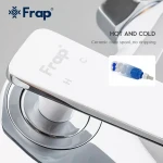 Смеситель для ванны FRAP F3258 белый/хром