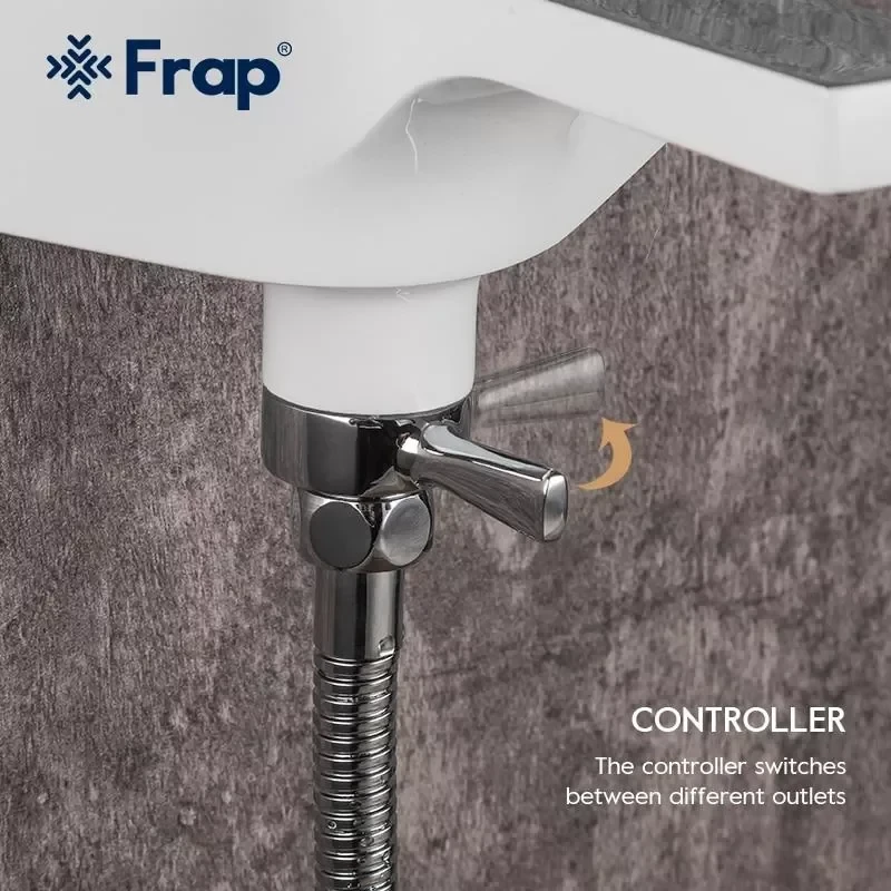 Смеситель для ванны FRAP F3258 белый/хром