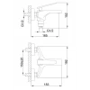 Смеситель для ванны FRAP F3258 белый/хром