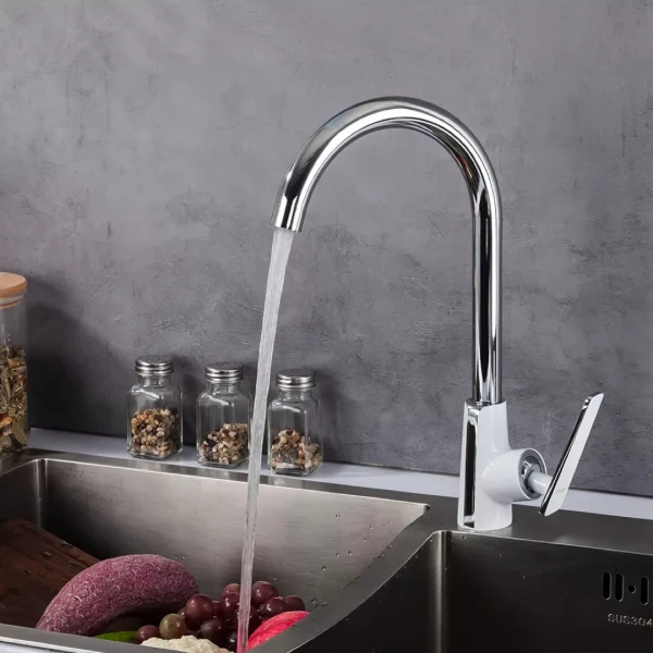 Смеситель для кухни FRAP F4058 белый/хром