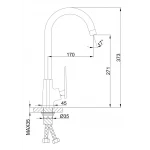 Смеситель для кухни FRAP F4058 белый/хром