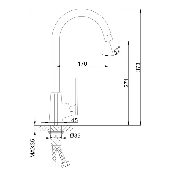 Смеситель для кухни FRAP F4058 белый/хром