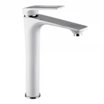 Смеситель для умывальника FRAP F1052-54 высокий белый/хром