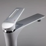 Смеситель для умывальника FRAP F1052-54 высокий белый/хром