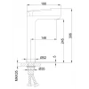 Смеситель для умывальника FRAP F1052-55 хромированный высокий