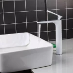 Смеситель для умывальника FRAP F1052-56 высокий белый/хром