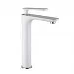 Смеситель для умывальника FRAP F1052-56 высокий белый/хром