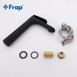 Смеситель для умывальника FRAP F1052-57 высокий черный