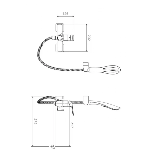 Смеситель для ванны GAPPO G2250-8 хромированный