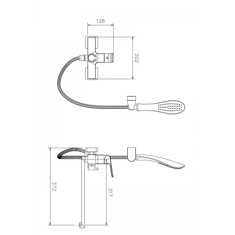 Смеситель для ванны GAPPO G2250-8 хромированный