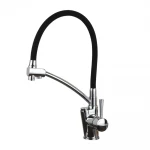 Смеситель для кухни GAPPO G4398-11 с гибким изливом черный/хром