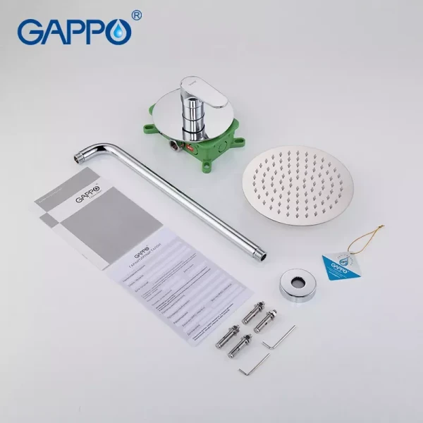Вбудований змішувач для душу GAPPO G7101, хром