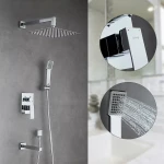 Встраиваемая душевая система GAPPO G7102 хром с переключателем на лейку, 3 функции