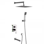 Встраиваемая душевая система GAPPO G7102 хром с переключателем на лейку, 3 функции