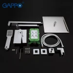 Встраиваемая душевая система GAPPO G7102 хром с переключателем на лейку, 3 функции