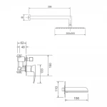 Душевая система GAPPO G7107-20 хромированная с переключателем на лейку 3-функции