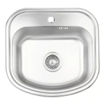 Кухонная мойка WEZER 4947(08) Satin 490x470x180 мм с сифоном