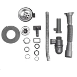 Кухонная мойка WEZER 4947(08) Satin 490x470x180 мм с сифоном