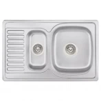 Кухонная мойка WEZER 7850(08) Satin 780x500x180 мм с сифоном