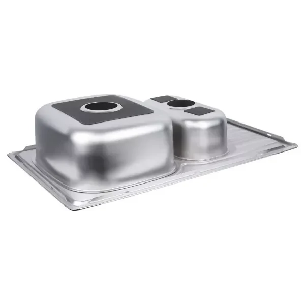 Кухонная мойка WEZER 7850(08) Satin 780x500x180 мм с сифоном