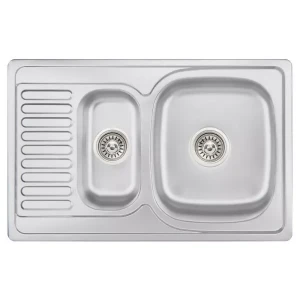 Кухонная мойка WEZER 7850(08) Satin 780x500x180 мм с сифоном