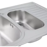 Кухонная мойка WEZER 7850(08) Satin 780x500x180 мм с сифоном