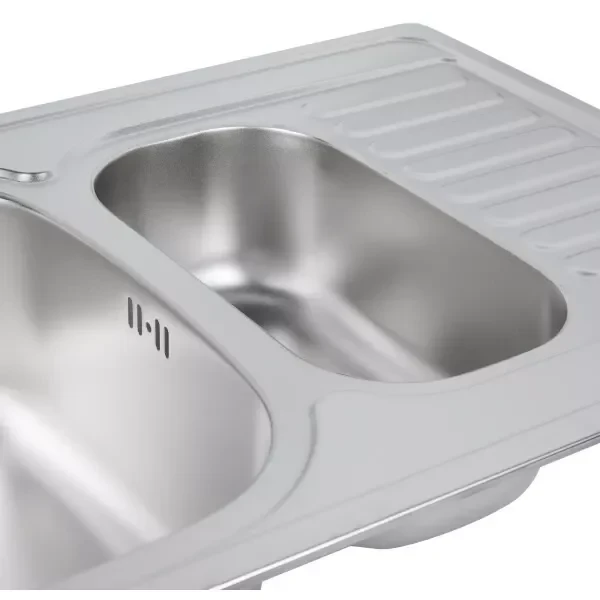 Кухонная мойка WEZER 7850(08) Satin 780x500x180 мм с сифоном