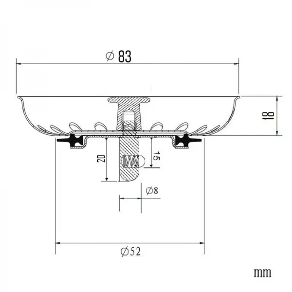 Сетка для мойки WEZER W-001 нержавеющая сталь
