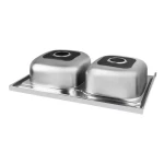 Кухонная мойка WEZER 7848(08) Decor 790x480x180 мм на две чаши с сифоном