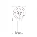 Душовий набір Frap IF301, (лійка 3-режими, шланг, тримач), хром