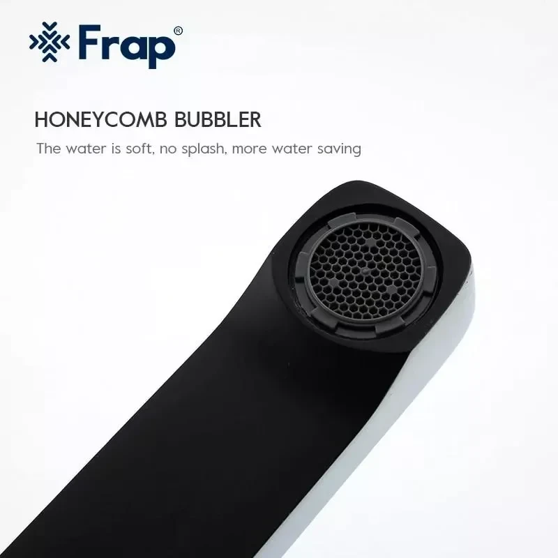 Душевая система FRAP F2457 с поворотным изливом, переключателем на лейку/душ, 3 режима черный/хром