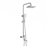 Душевая система FRAP F2458 с поворотным изливом и переключателем на лейку/душ 3 режима белая/хром