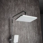 Душевая система FRAP F2458 с поворотным изливом и переключателем на лейку/душ 3 режима белая/хром