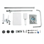 Душевая система FRAP F2458 с поворотным изливом и переключателем на лейку/душ 3 режима белая/хром