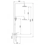 Душевая система FRAP F2458 с поворотным изливом и переключателем на лейку/душ 3 режима белая/хром