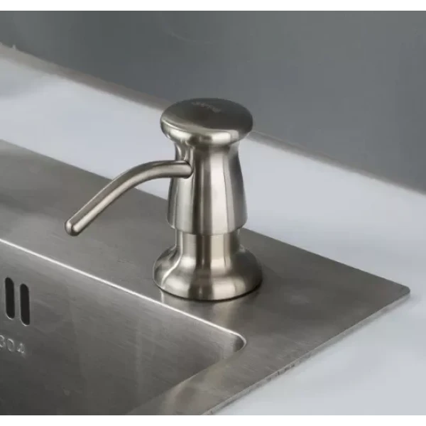 Дозатор для моющего средства GAPPO G403-5 300 мл встраиваемый в мойку латунь/пластик сатин