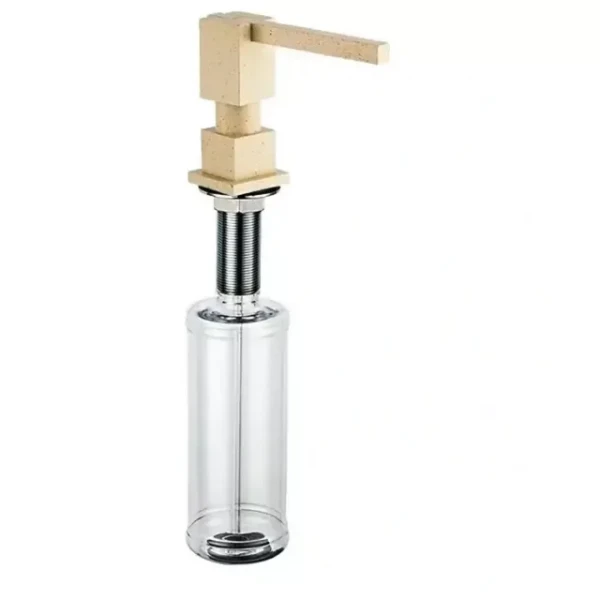 Дозатор для моющего средства GAPPO G404-3 300 мл, встраиваемый в мойку, латунь/пластик песочный