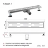 Трап для душа GAPPO G85007-1 70x500 мм из нержавеющей стали