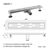 Душевой трап GAPPO G86007-1 70x600 мм из нержавеющей стали