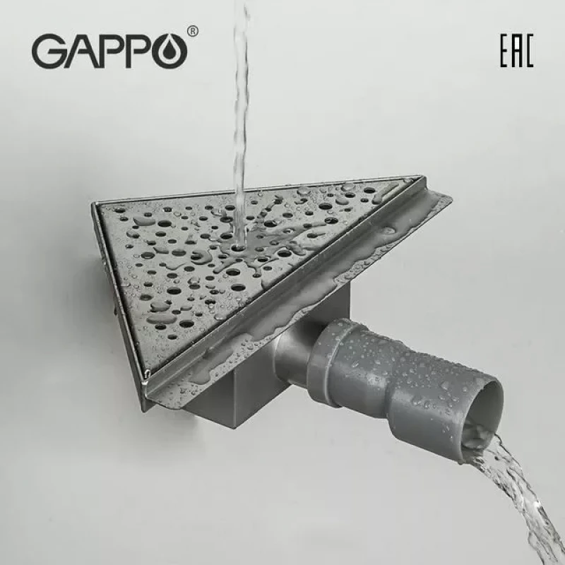 Трап для душа угловой GAPPO G82020-1 200x200 мм нержавеющая сталь