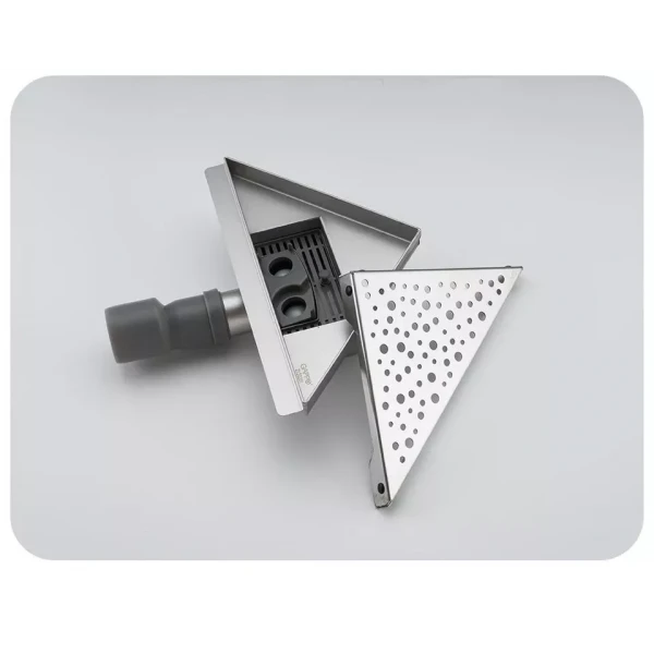 Кутовий трап для душу GAPPO G82020-1, нержавіюча сталь, 200x200 мм